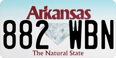 AR license plate 882WBN