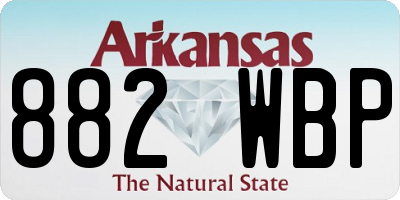 AR license plate 882WBP