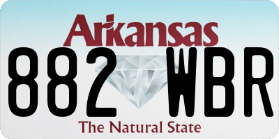 AR license plate 882WBR