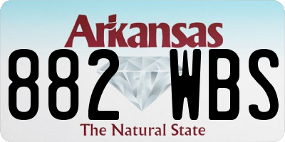 AR license plate 882WBS