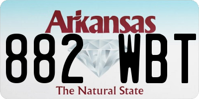 AR license plate 882WBT