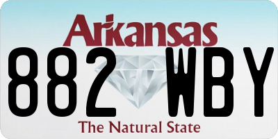AR license plate 882WBY