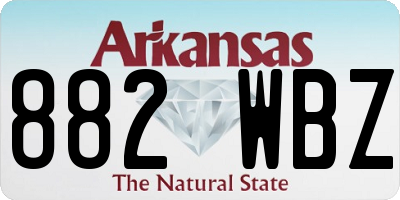 AR license plate 882WBZ