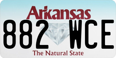 AR license plate 882WCE