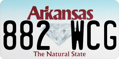 AR license plate 882WCG
