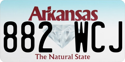 AR license plate 882WCJ