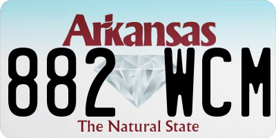 AR license plate 882WCM