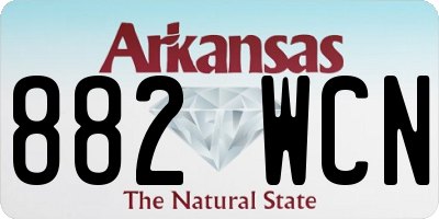 AR license plate 882WCN