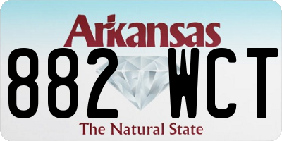 AR license plate 882WCT