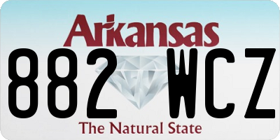 AR license plate 882WCZ