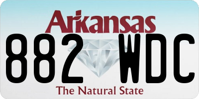 AR license plate 882WDC