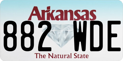 AR license plate 882WDE