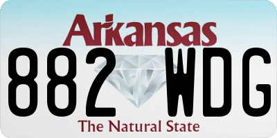 AR license plate 882WDG