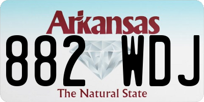 AR license plate 882WDJ