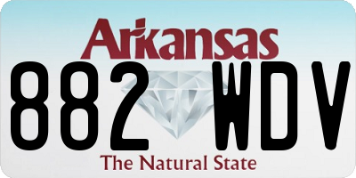 AR license plate 882WDV