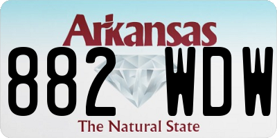 AR license plate 882WDW