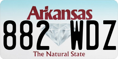 AR license plate 882WDZ