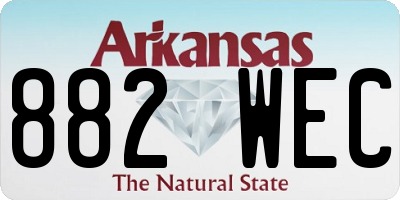 AR license plate 882WEC