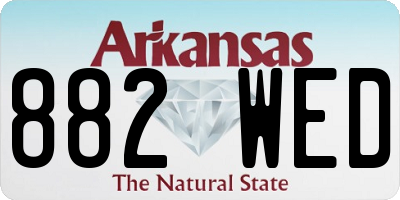 AR license plate 882WED