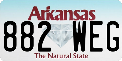 AR license plate 882WEG