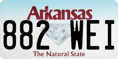 AR license plate 882WEI