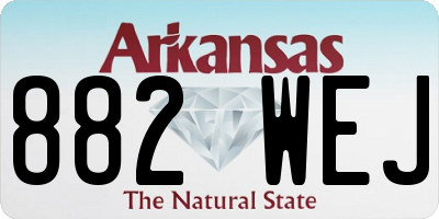 AR license plate 882WEJ