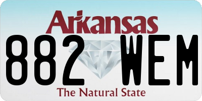AR license plate 882WEM