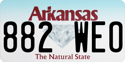 AR license plate 882WEO