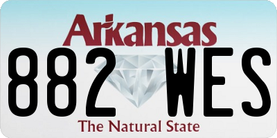 AR license plate 882WES