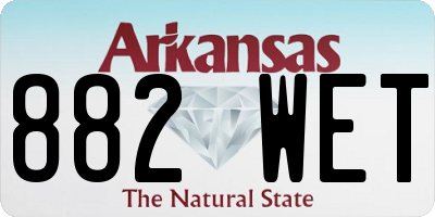 AR license plate 882WET