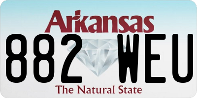AR license plate 882WEU