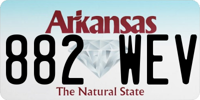AR license plate 882WEV