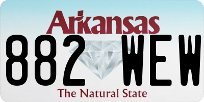 AR license plate 882WEW