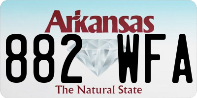 AR license plate 882WFA
