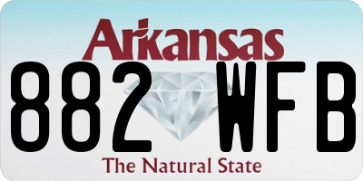 AR license plate 882WFB
