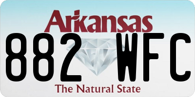 AR license plate 882WFC