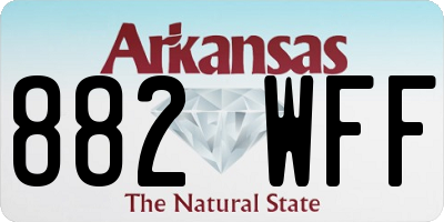 AR license plate 882WFF