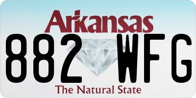 AR license plate 882WFG