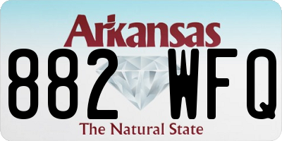 AR license plate 882WFQ
