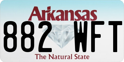 AR license plate 882WFT