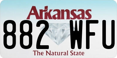 AR license plate 882WFU