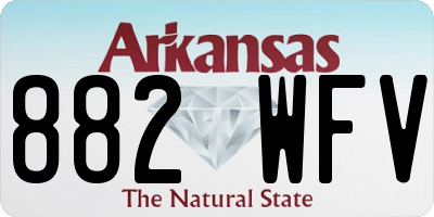 AR license plate 882WFV