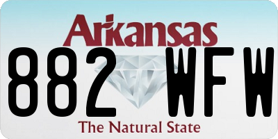 AR license plate 882WFW