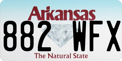 AR license plate 882WFX