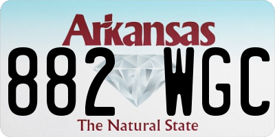 AR license plate 882WGC