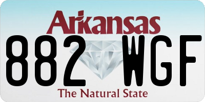 AR license plate 882WGF