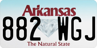 AR license plate 882WGJ