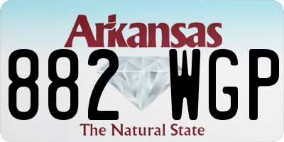 AR license plate 882WGP