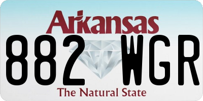 AR license plate 882WGR