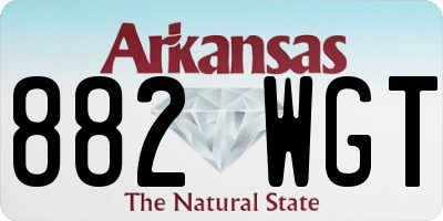 AR license plate 882WGT